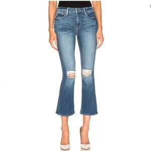 Frame Le Crop Mini Boot distressed jeans Blue 24